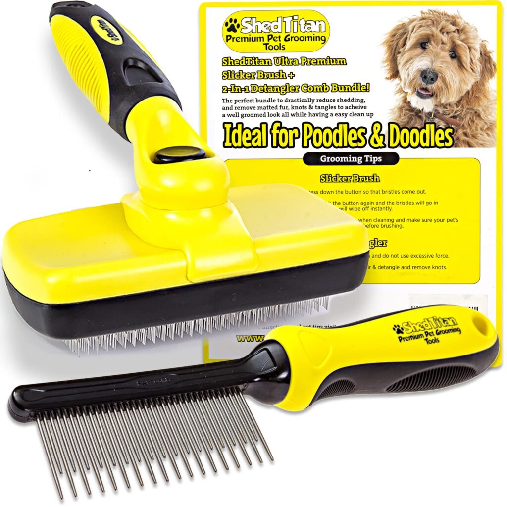 ShedTitan Slicker Dog Brush for Aussiedoodle