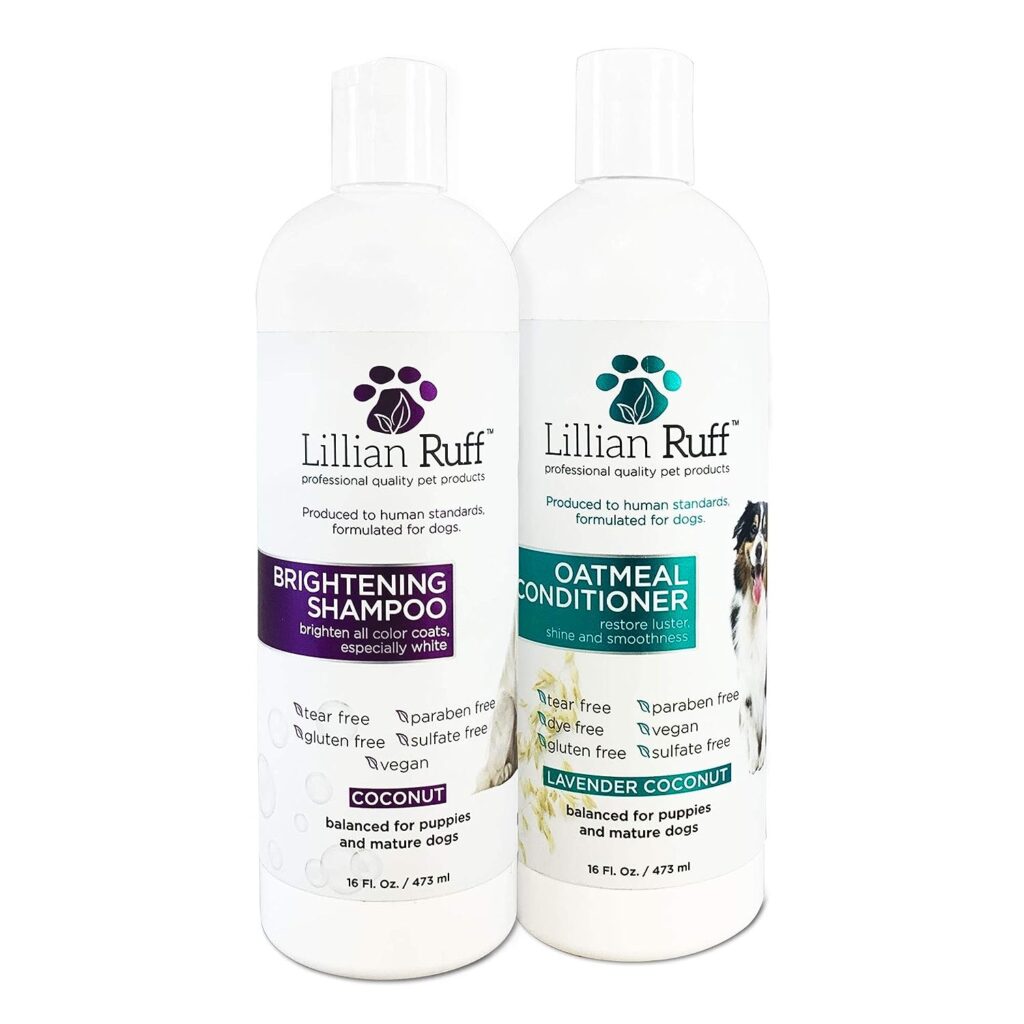 Lillian Ruff Brightening Shampoo & Oatmeal Conditioner Set For Dogs