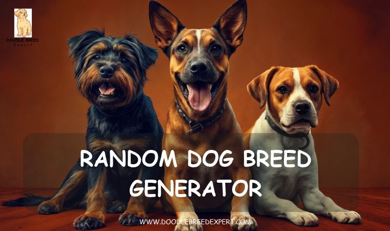 Random dog breed generator - group of different dog breeds