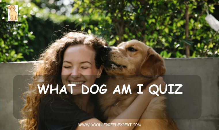 What dog am I quiz - smiling woman hugging her dog